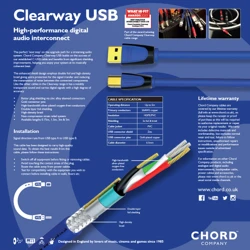 Chord Clearway USB A - B digital cable