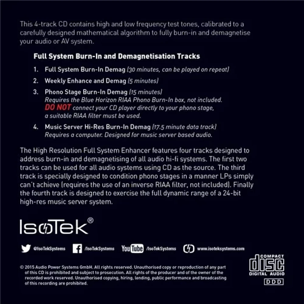 IsoTek Full System Enhancer CD