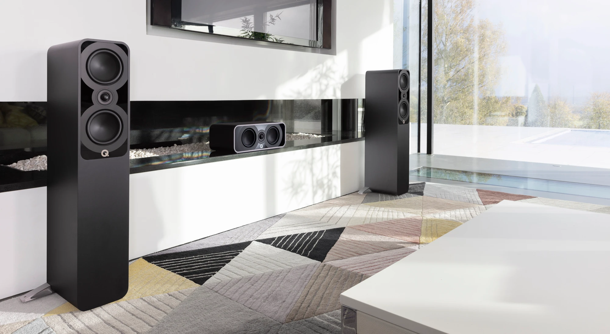 Q Acoustics 5090 Center luidspreker Satijnzwart
