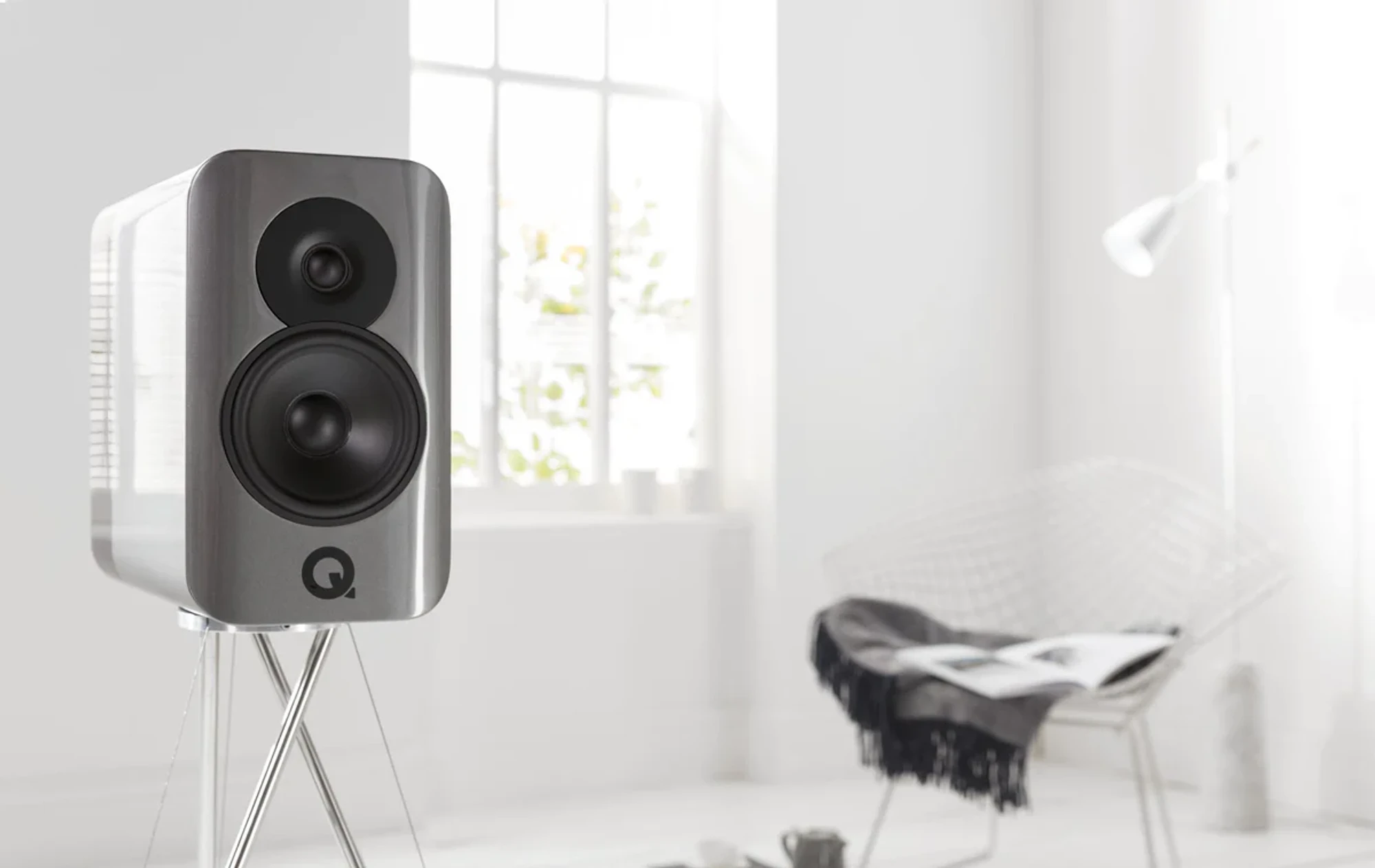 Q Acoustics Concept 300 Speaker Stands - Roestvrij Staal