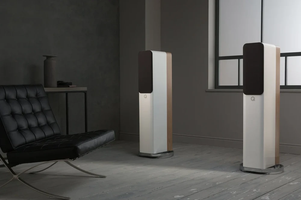 Q Acoustics Concept 500 Floorstanding speaker White & Light Oak